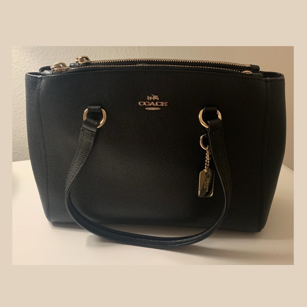 Black Coach Bag with Shoulder Strap